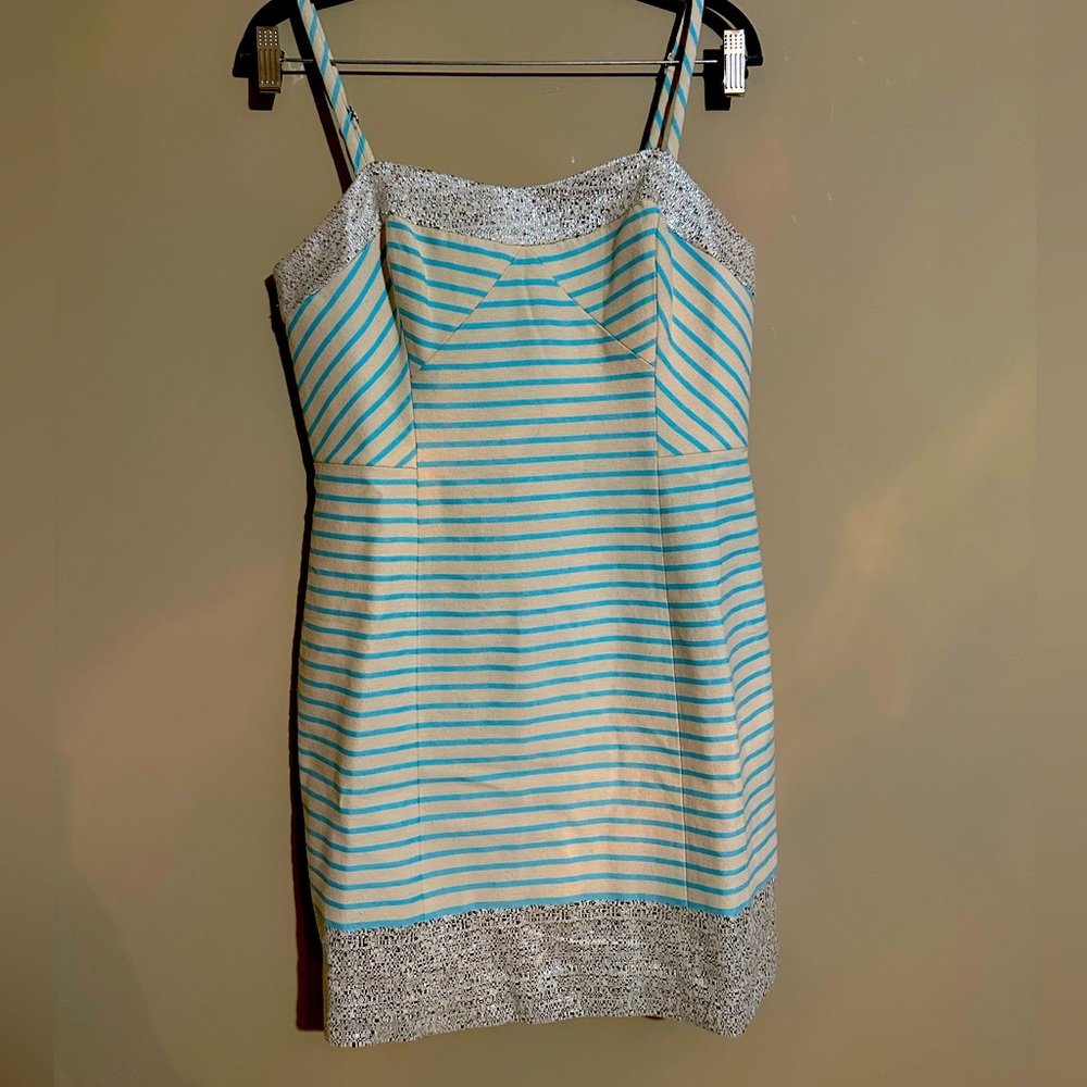 Lilly Pulitzer Remi Dress in Bayview Stripe Metallic, NWT size 8